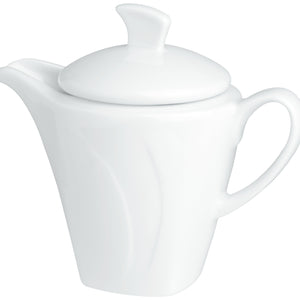 dzbanek do kawy Vilano z pokrywką; 350ml, 12.2x13 cm (ØxW); biały; okrągły; 6 sztuka / opakowanie