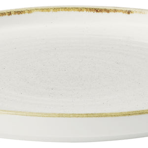 talerz okrągły Stonecast Barley White z podniesioną krawędzią; 21x2 cm (ØxW); biały/brązowy; okrągły; 6 sztuka / opakowanie
