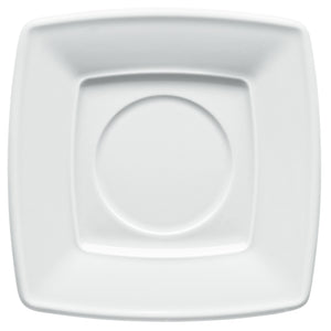 spodek do filiżanki do kawy Melbourne; 15.5x15.5 cm (DxS); biały; kwadrat; 6 sztuka / opakowanie