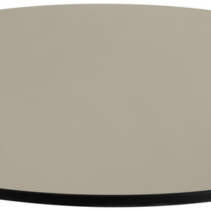 blat HPL do zastosowań zewnętrznych Compa okrągły; 60 cm (Ø); taupe; okrągły