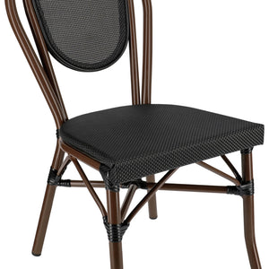 krzesło aluminiowe Elm bez podłokietników; 43x60x89 cm (SxGxW); siedzisko czarny