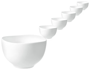 miseczka Ovalize; 480ml, 12x7.5 cm (ØxW); biały; okrągły; 6 sztuka / opakowanie
