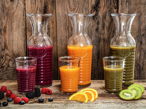 karafka Officina; 1183ml, 9.6x27.5 cm (ØxW); transparentny; 1 l Füllstrich, 6 sztuka / opakowanie