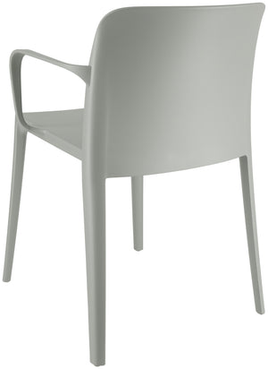 krzesło plastikowe Rigg z podłokietnikami; 57x55x78 cm (SxGxW); szary; 4 sztuka / opakowanie