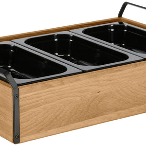 witrynka chłodząca Montana dąb mittel Melamin 3x 1/3; Größe GN 1/1