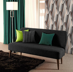 sofa 3-osobowa Lasse tkanina; 155x60x82 cm (SxGxW); antracyt melanż