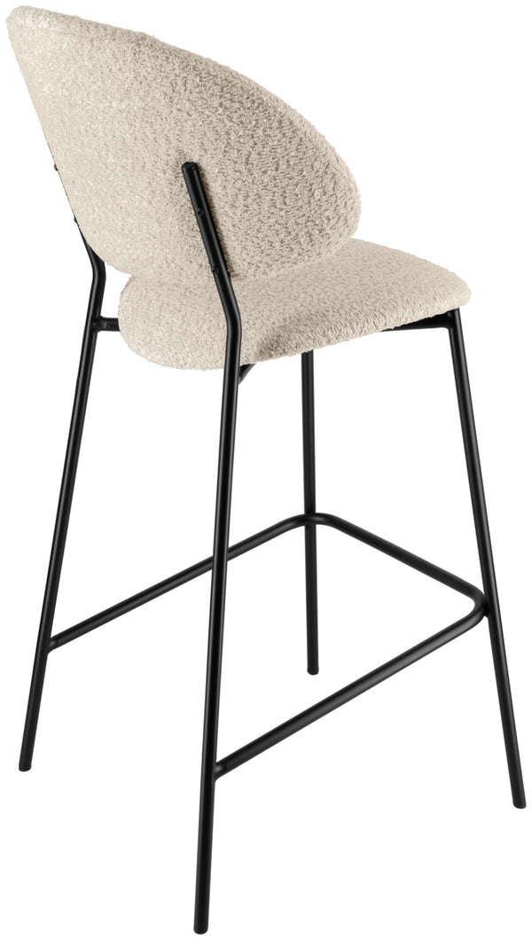 Barstuhl Lindo Bouclé; 50.5x54.5x110 cm (SxGxW); siedzisko beżowy