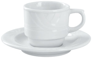 spodek do filiżanki do espresso Kiara; 12 cm (Ø); biały; okrągły; 6 sztuka / opakowanie