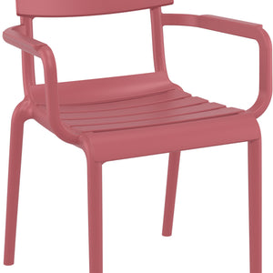 Stuhl Helen mit Armlehne; 58x59x84 cm (SxGxW); marsala; 4 sztuka / opakowanie