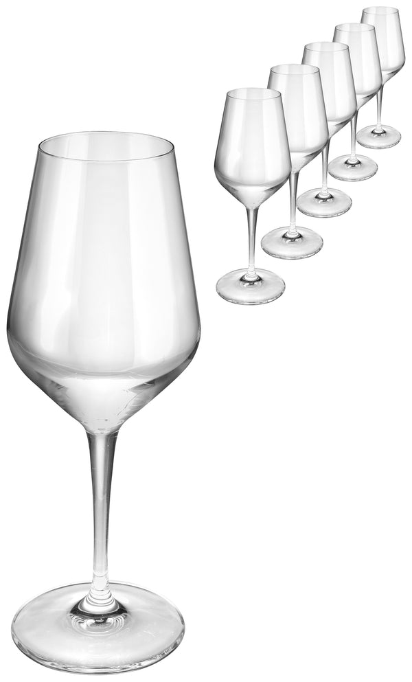 kieliszek do wina białego Electra ze znacznikiem pojemności; 370ml, 5.9x20.5 cm (ØxW); transparentny; 0.1 l Füllstrich, 6 sztuka / opakowanie