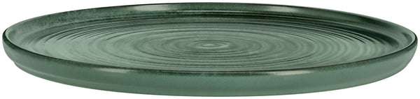 talerz płaski z rantem Etana; 27x1.4 cm (ØxW); zielony; okrągły; 6 sztuka / opakowanie