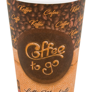 kubek To Go Latte Macciato; 510ml, 9x14.7 cm (ØxW); brązowy; 50 sztuka / opakowanie