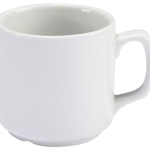 kubek porcelanowy  Fiu; 250ml, 7.9x7.7 cm (ØxW); biały; okrągły; 4 sztuka / opakowanie