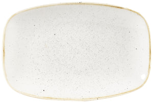 Chefs Oblong Platte Stonecast Barley White; 23.7x15.7 cm (DxS); biały/brązowy; prostokątny; 12 sztuka / opakowanie