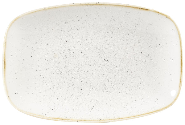 Chefs Oblong Platte Stonecast Barley White; 23.7x15.7 cm (DxS); biały/brązowy; prostokątny; 12 sztuka / opakowanie