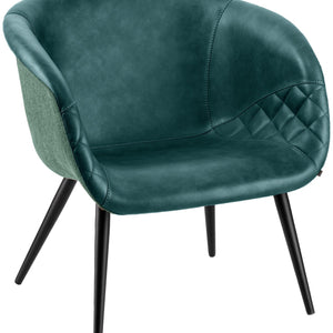 fotel Yankee; 75x68x75.5 cm (SxGxW); siedzisko niebieski petrol, stelaż czarny