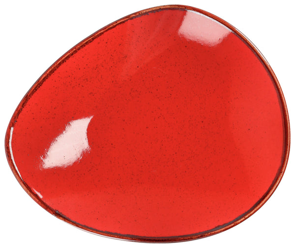 talerz płaski Sidina organiczny; 21x17.7 cm (DxS); czerwony; organiczny; 6 sztuka / opakowanie