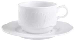 spodek do filiżanki do cappuccino/do bulionówki Minuett; 17 cm (Ø); biały; okrągły; 6 sztuka / opakowanie
