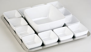  13x13x6 cm (DxSxW); biały; kwadrat