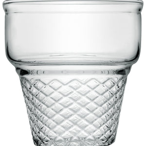 pucharek do lodów Mini Cornet; 245ml, 8.5x8.6 cm (ØxW); transparentny; 24 sztuka / opakowanie