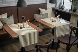 Tischläufer Glava; 40x120 cm (SxD); biel kremowa/antracyt