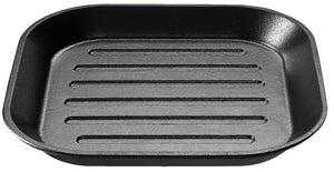 patelnia do serwowania Pegosi karbowana; 20.5x20.5 cm (DxS); czarny; kwadrat