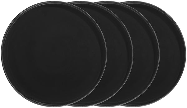 talerz z niskim rantem Skady matowy; 26x2.5 cm (ØxW); czarny; okrągły; 4 sztuka / opakowanie