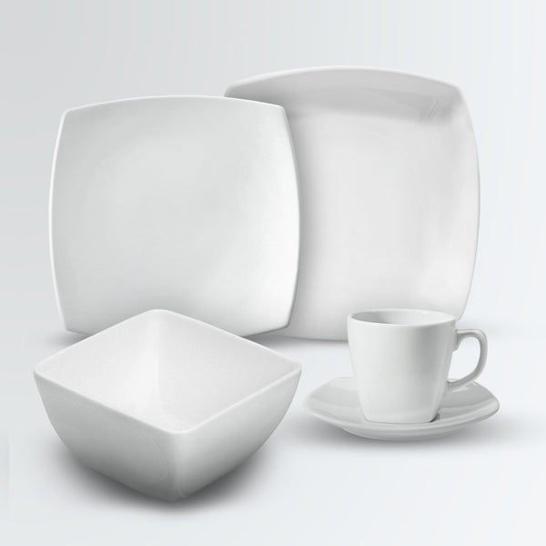 spodek do filiżanki do kawy Bali kwadratowy; 15x15 cm (DxS); biały; kwadrat; 6 sztuka / opakowanie