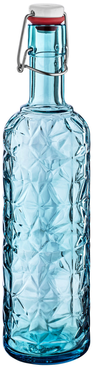 butelka z zamknięciem pałąkowym Oriente; 1050ml, 8.5x32 cm (ØxW); niebieski; 6 sztuka / opakowanie