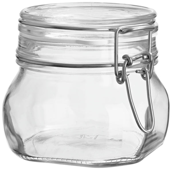 słoik z zamknięciem pałąkowym Fido Terrina; 560ml, 10.6x10.1 cm (ØxW); transparentny; okrągły; 12 sztuka / opakowanie