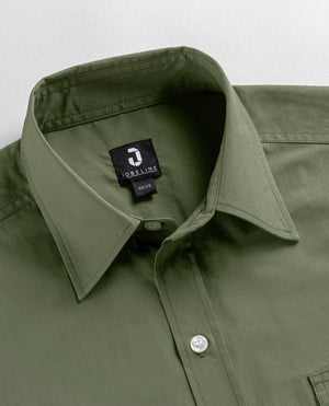 Bluse Langarm Marlon Regular Fit; Kleidergröße 38; oliwka