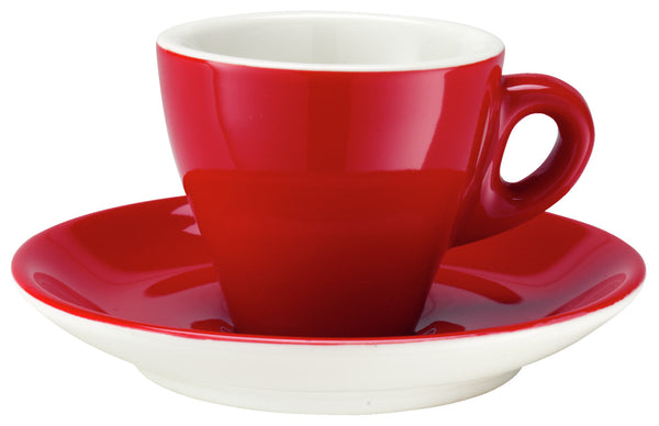 spodek do filiżanki do espresso Joy; 12.5 cm (Ø); czerwony; okrągły; 6 sztuka / opakowanie