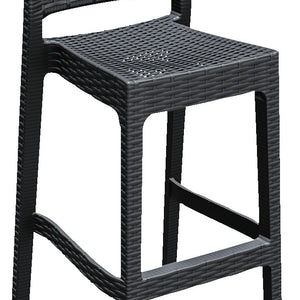 stołek barowy Melrose; 45x51x108 cm (SxGxW); antracyt; 4 sztuka / opakowanie
