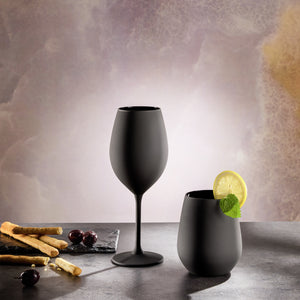 Weinglas Elanie; 410ml, 6x20.5 cm (ØxW); czarny; 6 sztuka / opakowanie