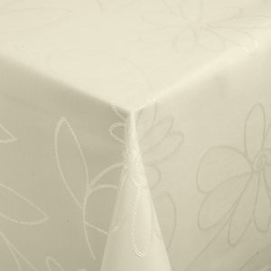 obrus Floralie prostokątny; 110x140 cm (SxD); szampan; prostokątny