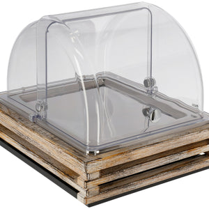 witrynka chłodząca Natchez stal szlachetna 1/2; Größe GN 1/2, 37x31x27.7 cm (DxSxW); biały vintage/transparentny/stal nierdzewna; prostokątny