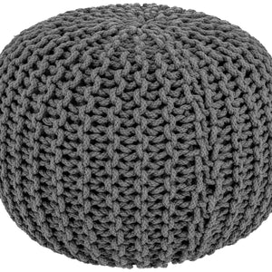 pufa dekoracyjna Masago; 45x35 cm (ØxW); antracyt; okrągły