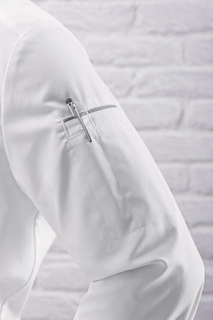 bluza kucharska damska Professional; Kleidergröße 42; biały/szary