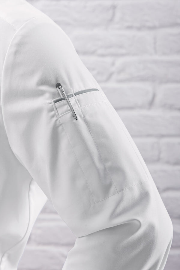 bluza kucharska damska Professional; Kleidergröße 42; biały/szary