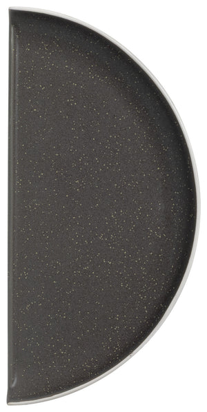 półtalerz płaski Ossori; 27.5x13.5 cm (DxS); ciemny taupe; półokrągły; 4 sztuka / opakowanie