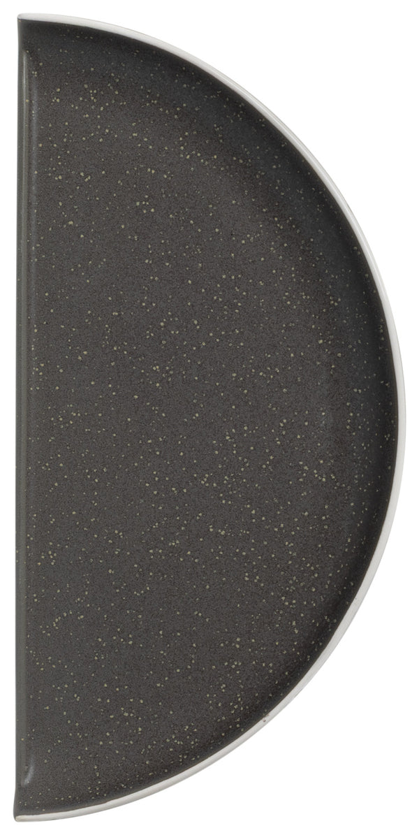 półtalerz płaski Ossori; 27.5x13.5 cm (DxS); ciemny taupe; półokrągły; 4 sztuka / opakowanie