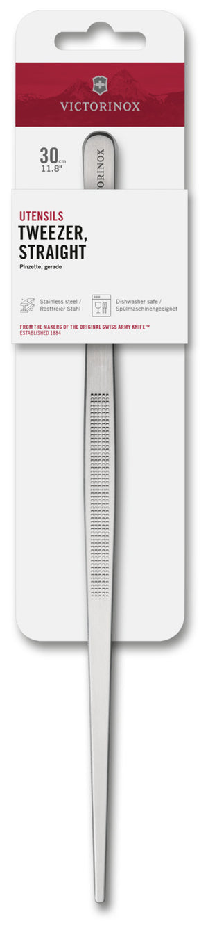 Kochpinzette gerade 30 cm; 30.2x13 cm (DxS); srebro