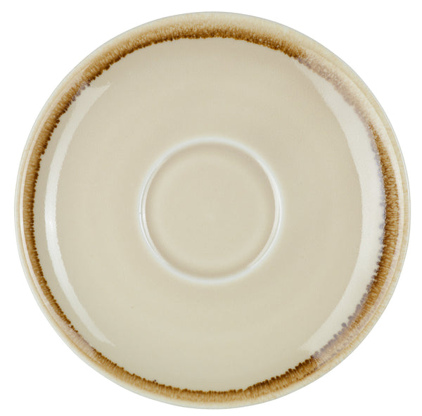 spodek do filiżanki do kawy Glaze; 14.2 cm (Ø); piasek; okrągły; 6 sztuka / opakowanie