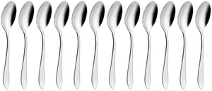 łyżka do kawy Salerno matowa; 13.3 cm (D); srebro, Griff srebro; 12 sztuka / opakowanie