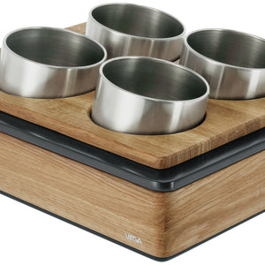 pojemnik na sztućce Montana dąb 44958; Größe GN 1/2, 36.5x30.5x13.5 cm (DxSxW); dąb/stal nierdzewna; prostokątny