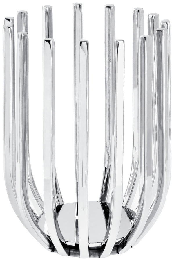Windlicht Aamu; 19.5x26 cm (ØxW); srebro; okrągły