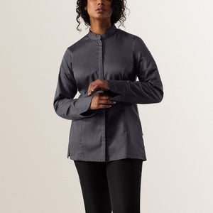 Kochjacke Elise ; Kleidergröße L; ciemny szary