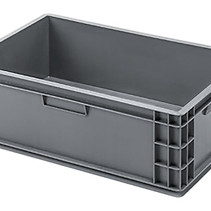 system pojemników piętrowalnych do cateringu do wkładek kratownicowych z dojściem; 40800ml, 60x40x18.2 cm (DxSxW); szary