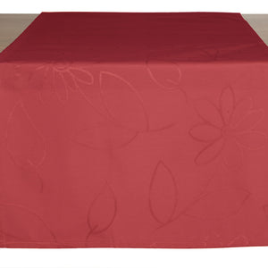 bieżnik Floralie; 40x130 cm (SxD); burgund; prostokątny