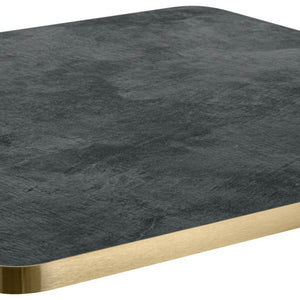 blat Marvani kwadratowy; 68x68x2.5 cm (DxSxW); złoto/czarny; kwadrat